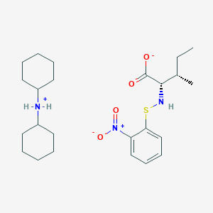 molecular formula C24H39N3O4S B13886425 N-Cyclohexylcyclohexanaminium (2S,3S)-3-methyl-2-{[(2-nitrophenyl)sulfanyl]amino}pentanoate CAS No. 7675-49-2
