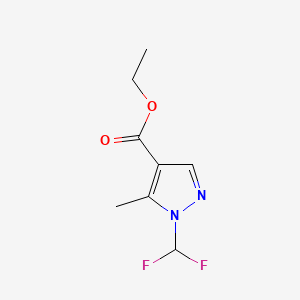 molecular formula C8H10F2N2O2 B13886433 Ethyl 1-(difluoromethyl)-5-methyl-pyrazole-4-carboxylate 