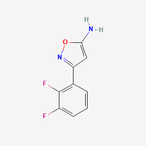 molecular formula C9H6F2N2O B13886469 3-(2,3-Difluorophenyl)isoxaZol-5-amine 