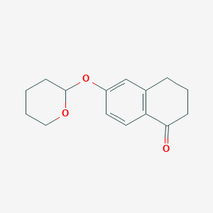 molecular formula C15H18O3 B13886486 6-(Tetrahydropyranyloxy)tetralone 
