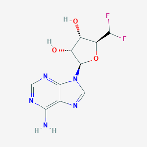 molecular formula C10H11F2N5O3 B138865 Adenosine, 5'-deoxy-5',5'-difluoro- CAS No. 131077-98-0