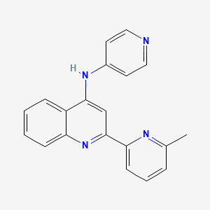 molecular formula C20H16N4 B13886529 2-(6-methylpyridin-2-yl)-N-(pyridin-4-yl)quinolin-4-amine 