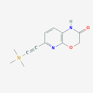 molecular formula C12H14N2O2Si B1388654 6-((Trimethylsilyl)ethynyl)-1H-pyrido[2,3-b][1,4]oxazin-2(3H)-one CAS No. 1203499-42-6