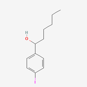 molecular formula C12H17IO B13886554 1-(4-Iodophenyl)hexan-1-ol 