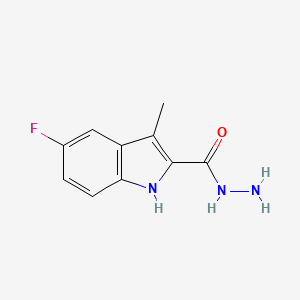 molecular formula C10H10FN3O B1388658 5-Fluoro-3-methyl-1H-indole-2-carbohydrazide CAS No. 1217862-86-6