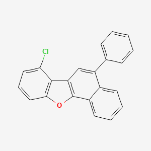 molecular formula C22H13ClO B13886584 7-Chloro-5-phenylnaphtho[1,2-b]benzofuran 