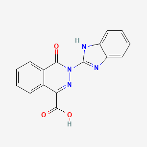 molecular formula C16H10N4O3 B1388659 3-(1H-benzo[d]imidazol-2-yl)-4-oxo-3,4-dihydrophthalazine-1-carboxylic acid CAS No. 1203350-89-3