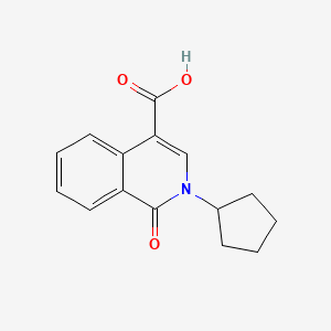 molecular formula C15H15NO3 B13886590 2-Cyclopentyl-1-oxoisoquinoline-4-carboxylic acid 