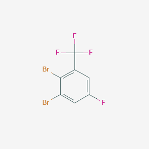 molecular formula C7H2Br2F4 B1388663 1,2-Dibromo-5-fluoro-3-(trifluoromethyl)benzene CAS No. 1027511-90-5