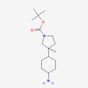 molecular formula C15H28N2O2 B13886648 tert-butyl (3S)-3-(trans-4-aminocyclohexyl)pyrrolidine-1-carboxylate 