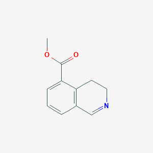 molecular formula C11H11NO2 B13886693 Methyl 3,4-dihydroisoquinoline-5-carboxylate 