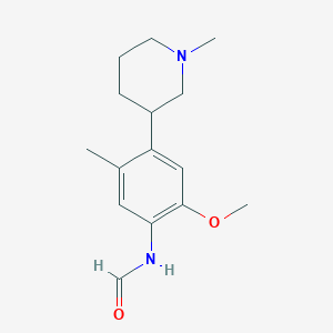 molecular formula C15H22N2O2 B13886742 N-[2-methoxy-5-methyl-4-(1-methylpiperidin-3-yl)phenyl]formamide 