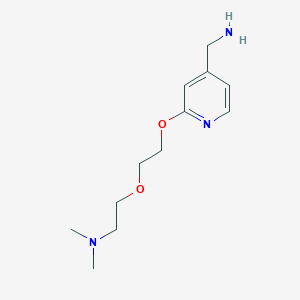molecular formula C12H21N3O2 B13886748 2-[2-[4-(aminomethyl)pyridin-2-yl]oxyethoxy]-N,N-dimethylethanamine 