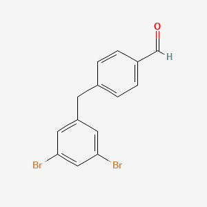 molecular formula C14H10Br2O B13886753 4-(3,5-Dibromobenzyl)benzaldehyde 