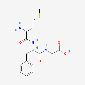 molecular formula C16H23N3O4S B13886761 2-[[2-[(2-Amino-4-methylsulfanylbutanoyl)amino]-3-phenylpropanoyl]amino]acetic acid 