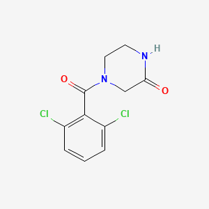 molecular formula C11H10Cl2N2O2 B13886780 4-(2,6-Dichlorobenzoyl)piperazin-2-one 