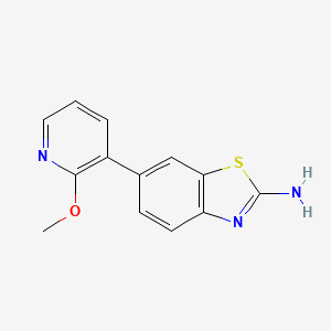 molecular formula C13H11N3OS B13886783 6-(2-Methoxypyridin-3-yl)-1,3-benzothiazol-2-amine CAS No. 1244041-72-2