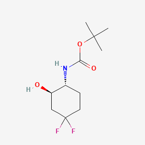 molecular formula C11H19F2NO3 B13886817 Tert-butyl N-[trans-4,4-difluoro-2-hydroxy-cyclohexyl]carbamate 