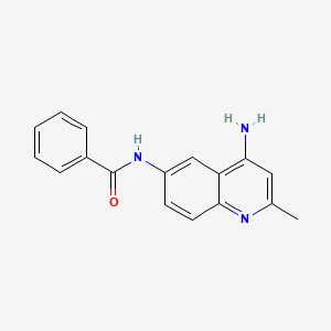 molecular formula C17H15N3O B13886823 N-(4-Amino-2-methyl-6-quinolinyl)benzamide CAS No. 6269-68-7