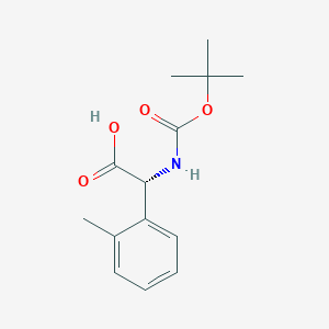 molecular formula C14H19NO4 B13886836 (R)-2-((tert-Butoxycarbonyl)amino)-2-(o-tolyl)acetic acid 