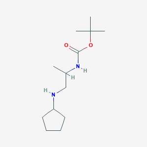 molecular formula C13H26N2O2 B13886841 tert-butyl N-[1-(cyclopentylamino)propan-2-yl]carbamate 