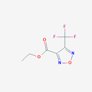 molecular formula C6H5F3N2O3 B13886846 Ethyl 4-(trifluoromethyl)-1,2,5-oxadiazole-3-carboxylate 