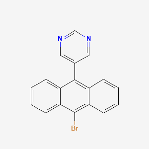 molecular formula C18H11BrN2 B13886854 5-(10-Bromoanthracen-9-yl)pyrimidine 