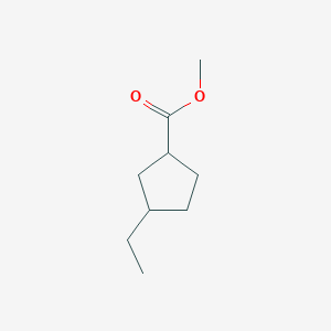 molecular formula C9H16O2 B13886897 Methyl 3-ethylcyclopentane-1-carboxylate CAS No. 62518-11-0
