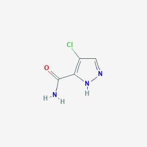 molecular formula C4H4ClN3O B1388691 4-chloro-1H-pyrazole-5-carboxamide CAS No. 33064-37-8