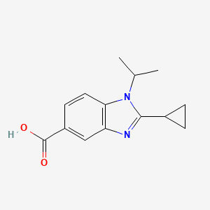 molecular formula C14H16N2O2 B13886916 2-Cyclopropyl-1-propan-2-ylbenzimidazole-5-carboxylic acid 