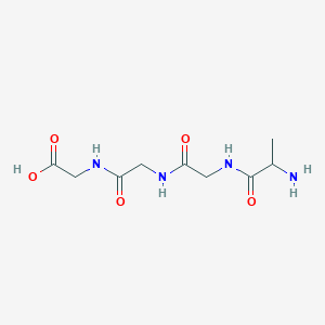 molecular formula C9H16N4O5 B13886920 2-[[2-[[2-(2-Aminopropanoylamino)acetyl]amino]acetyl]amino]acetic acid 