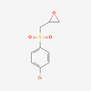 molecular formula C9H9BrO3S B13886935 2-[(4-Bromobenzenesulfonyl)methyl]oxirane 