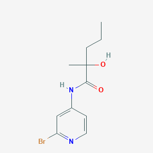 molecular formula C11H15BrN2O2 B13886954 N-(2-bromopyridin-4-yl)-2-hydroxy-2-methylpentanamide 