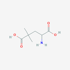molecular formula C7H13NO4 B13886965 4-Amino-2,2-dimethylpentanedioic acid 