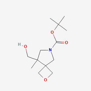 molecular formula C13H23NO4 B13886970 Tert-butyl 5-(hydroxymethyl)-5-methyl-2-oxa-7-azaspiro[3.4]octane-7-carboxylate 