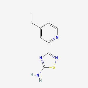 molecular formula C9H10N4S B13887007 3-(4-Ethylpyridin-2-yl)-1,2,4-thiadiazol-5-amine 