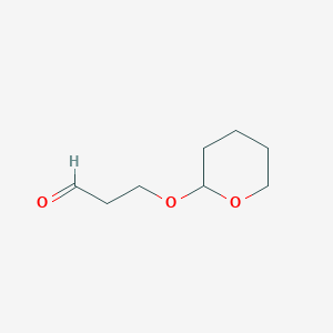 molecular formula C8H14O3 B13887009 3-[(Oxan-2-yl)oxy]propanal CAS No. 62592-78-3