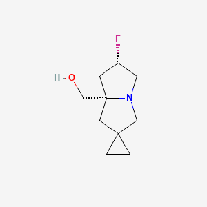 molecular formula C10H16FNO B13887027 ((6'S,7a'S)-6'-Fluorodihydro-1'H,3'H-spiro[cyclopropane-1,2'-pyrrolizin]-7a'(5'H)-yl)methanol 