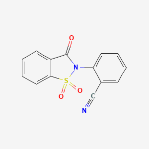 molecular formula C14H8N2O3S B13887041 2-(1,1,3-Trioxo-1,2-benzothiazol-2-yl)benzonitrile 