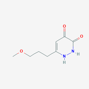 molecular formula C8H12N2O3 B13887068 6-(3-Methoxypropyl)-1,2-dihydropyridazine-3,4-dione 
