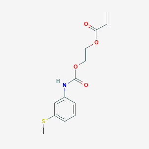 molecular formula C13H15NO4S B13887076 2-({[3-(Methylsulfanyl)phenyl]carbamoyl}oxy)ethyl prop-2-enoate CAS No. 1207339-61-4