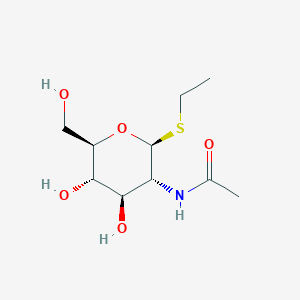 molecular formula C₁₀H₁₉NO₅S B138871 N-[(2S,3R,4R,5S,6R)-2-Ethylsulfanyl-4,5-dihydroxy-6-(hydroxymethyl)oxan-3-yl]acetamide CAS No. 122331-70-8