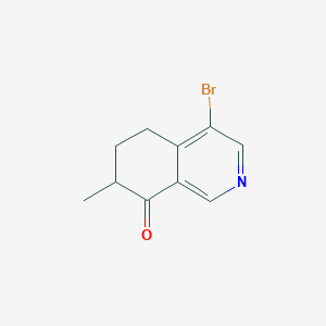 molecular formula C10H10BrNO B13887102 4-Bromo-6,7-dihydro-7-methyl-8(5H)-isoquinolinone 