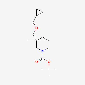 molecular formula C16H29NO3 B13887108 Tert-butyl 3-(cyclopropylmethoxymethyl)-3-methylpiperidine-1-carboxylate 