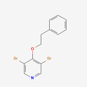molecular formula C13H11Br2NO B13887109 3,5-Dibromo-4-(2-phenylethoxy)pyridine 