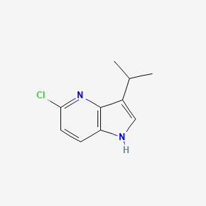 molecular formula C10H11ClN2 B13887130 5-chloro-3-isopropyl-1H-pyrrolo[3,2-b]pyridine 