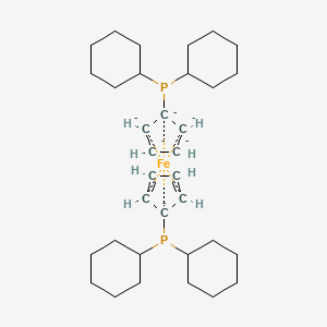 molecular formula C34H52FeP2-6 B13887142 Dicyclohexyl(cyclopenta-2,4-dien-1-yl)phosphane;dicyclohexyl(cyclopentyl)phosphane;iron 