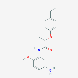 molecular formula C18H22N2O3 B1388715 N-(5-Amino-2-methoxyphenyl)-2-(4-ethylphenoxy)-propanamide CAS No. 1020055-83-7