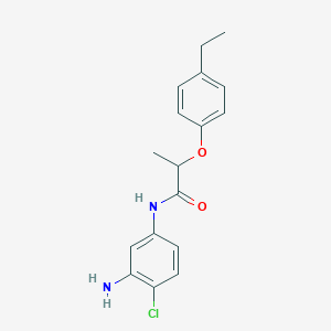 molecular formula C17H19ClN2O2 B1388716 N-(3-amino-4-chlorophenyl)-2-(4-ethylphenoxy)propanamide CAS No. 1020055-66-6