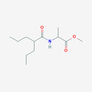 molecular formula C12H23NO3 B13887163 Methyl 2-(2-propylpentanoylamino)propanoate 